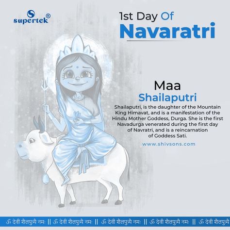 Maa Shailaputri Navaratri Day 1, Happy Navratri Images, Navratri Images, Happy Navratri, Mother Goddess, Superhero Wallpaper, 1st Day, First Day, Zelda Characters