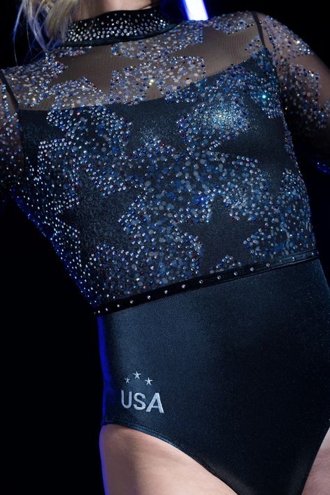 What Goes Into Team USA’s Olympic Gymnastics Uniforms? Over 10,000 Crystals—per Leotard | Vogue Usa Gymnastics Leotards, Gymnastics Leotards Aesthetic, Olympic Gymnastics Leotards, Gymnastics Uniforms, Team Usa Gymnastics, Leotards Gymnastics, Gymnastics Competition Leotards, Leotard Gymnastics, Custom Leotards