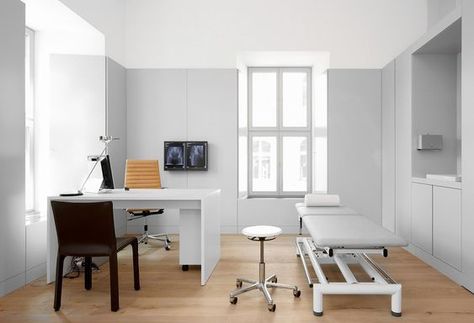 Medical Office Interior, Chiropractic Office Design, Medical Clinic Design, Doctor Office Design, Massage Room Decor, Studio Medico, Consulting Room, Medical Furniture, David Chipperfield Architects