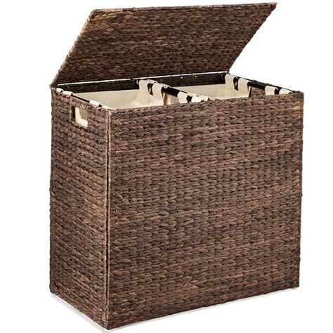 Double Hamper, Double Laundry, Double Laundry Hamper, Outdoor Umbrella Bases, Laundry Hamper With Lid, Laundry Sorter, Large Basket, Hamper Basket, Beautiful Water