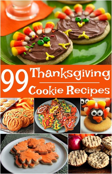 Thanksgiving Cookie Ideas, Thanksgiving Cookie Recipes, Cookie Recipes Thanksgiving, Thanksgiving Cookies Decorated, Pepperidge Farm Cookies, Vegan Pumpkin Cookies, Caramel Apple Cookies, Apple Oatmeal Cookies, Chewy Molasses Cookies