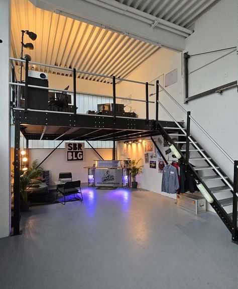 Tecrostar Gallery Mezzanine Loft, Warehouse Conversion, Gallery Show, Industrial Space, Big Project, Office Ideas, Future Home, Living Rooms, Cool Photos