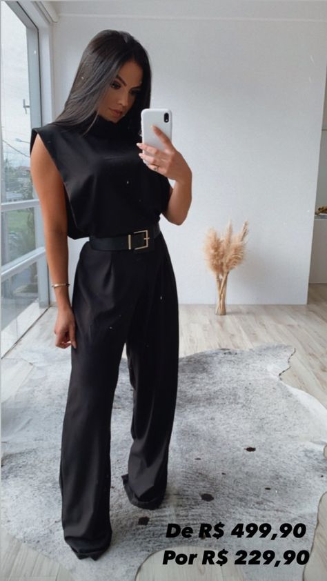 All Black Professional Outfits, All Black Outfits For Women, Sporty Chic Style, Casual Party Outfit, Cute Work Outfits, Corporate Attire, Daily Fashion Inspiration, Classy Casual Outfits, Looks Black