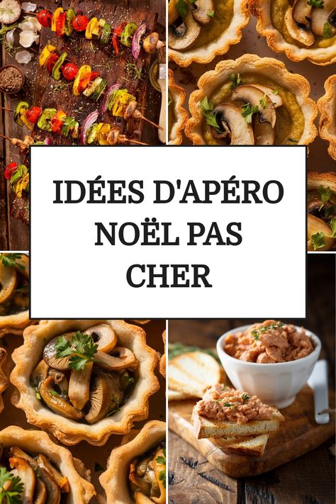 Idées de bouchées pour un apéritif de Noël à petit budget, comprenant des tartelettes aux champignons et du pâté sur des toasts. Aperitif Original, Christmas Starters, Grow Your Own Food, Christmas Food, Appetizer, Biscuits, Food And Drink, The Originals, 10 Things