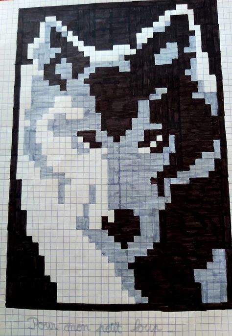 Animaux Pixel Art Pixel Art Difficile, Wolf Pixel Art, Image Pixel Art, Dresden Quilt, Pixels Art, Fluffy Cows, Beads Designs, Perler Beads Designs, Bead Designs