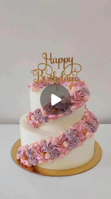 Shilpi Rathor on Instagram: "Beautiful 2 Tier Cake With Whipped Cream.. #reels #insta #instareels #cakedesign #cakeforgirls" 2 Tier Anniversary Cake Ideas, 70 Birthday Cake Ideas, Two Tier Cake Decorating Ideas, Easy Tiered Birthday Cake, Two Tier Cake Birthday, Three Tier Cake Birthday, 2tier Birthday Cake, Tiered Cakes Diy, 2 Tier Cake Ideas