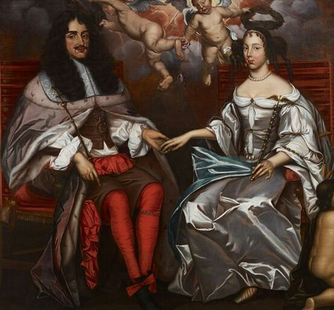 (553×514 píxeis) Charles II and Catherine of Braganza. The Portuguese princess who set the fashion for tea drinking in England. Scottish Royalty, Catherine Of Braganza, Dead King, Uk History, Charles Ii, Europe Germany, English History, Tutankhamun, Roman Catholic