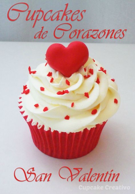 Cupcakes de Corazones San Valentín Cupcakes San Valentin, Deco Cupcake, Fig Cake, Valentines Baking, Valentine Day Cupcakes, Heart Cupcakes, Cupcakes Decorados, Valentines Cupcakes, Sweet Cupcakes