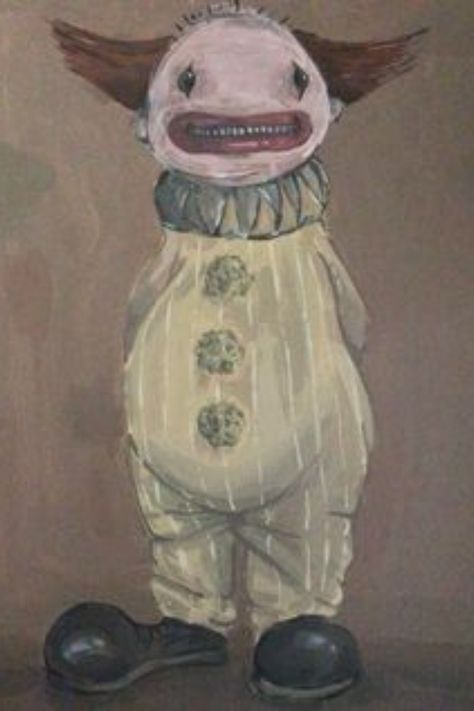 Art Ideas Creepy, Clown Portrait Drawing, Weird Art Projects, Clown Art Aesthetic Wallpaper, Clowns Aesthetic Creepy, Spooky Clown Drawing, Cute Creepy Painting, Weird Old Paintings, Clown Acrylic Painting