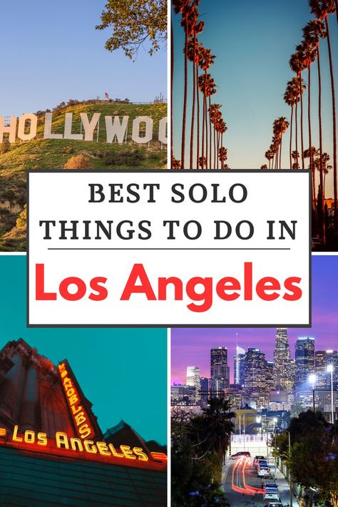 Looking for the best solo trip in Los Angeles? Discover the top things to do in LA when traveling alone! From iconic Los Angeles attractions to hidden gems, this guide includes California must-do activities and tips for exploring the city solo. Whether you're into dining at the best places to eat in Los Angeles or soaking in the Los Angeles travel aesthetic, this guide is perfect for your trip to LA! Things To Do In Las Angeles, Places To Go In Los Angeles, Cool Things To Do In Los Angeles, Day Trips From Los Angeles, Fun Things To Do In Los Angeles, Things To Do In Hollywood California, Los Angeles To Do, Los Angeles California Things To Do, Things To Do In Los Angeles