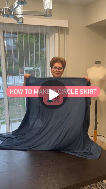 Mahyar Hosseiny on Instagram: "How to make a full circle skirt .for this skirt you can use the fabric with 140 or more width. For the party dress you can get 1/6 waist-1 and for loose skirt with elastic on waist, you can get 1/6 waist + 2-4 cm it depends on you . I hope you like this tutorial and enjoy it 🤞😉✂️🪡🧵🧷 . . . #reels #instagram #alterations #crafts #sewingtipsandtricks #westvancouver #seamstress #arts #sewingclasses #sewingclasses #beginners #sewinglovers #easysewing #mombusiness #bridealterations" How To Make A Full Circle Skirt, How To Make A Circle Skirt, Full Circle Skirt Tutorial, How To Make A Skirt Out Of Fabric, Sewing Skirts For Beginners, How To Make A Skirt, Circle Skirt Tutorial, Loose Skirt, Circle Skirts