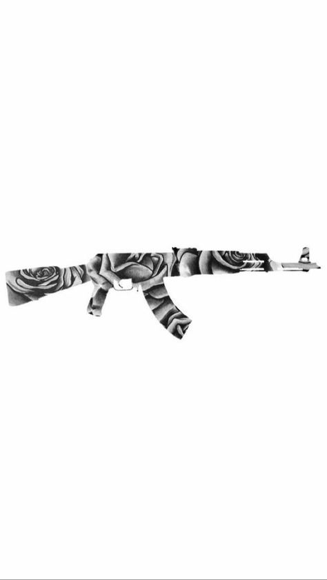 Ak Tattoo Design, Ak47 Tattoo Design, Tattoo Ak47, Ak Tattoo, Ak47 Tattoo, Herren Hand Tattoos, Gang Tattoos, Gangsta Tattoos, Dope Tattoos For Women