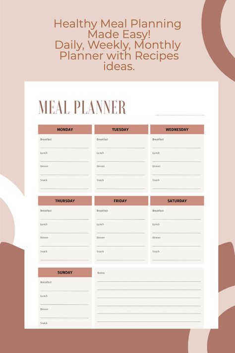 Planning out healthy meals doesn’t have to be a hassle! Our professionally designed and printed meal planning calendars make it easy to keep track of your daily, weekly, and monthly meals. Each calendar comes with an interactive shopping list to help you make nutritious choices and keep your meals on track. Make meal prep and lunch packing simple and stress-free with these helpful meal planning calendars. Monthly Meals, Nutrition Design, Meal Planning Calendar, Healthy Meal Planning, Lunch Packing, Nutrition Tracker, Ions Design, Week Calendar, Sunday Breakfast