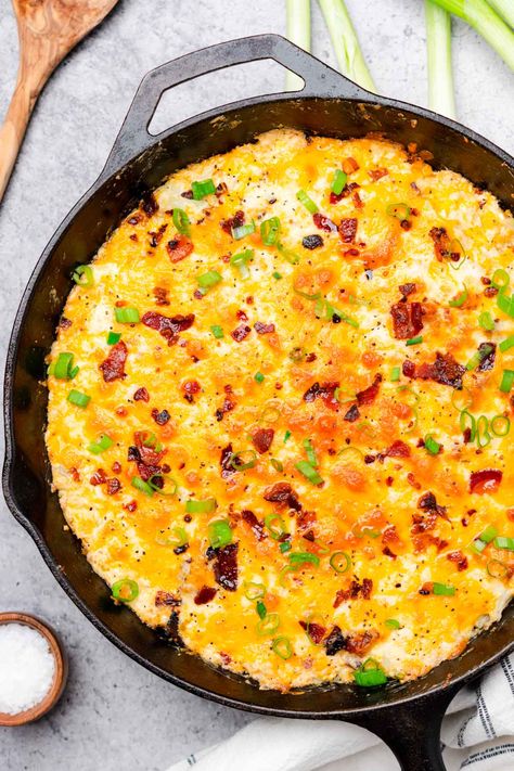 Skillet Pie, Keto Cauliflower Casserole, Keto Mashed Cauliflower, Mexican Skillet, Chicken Zucchini Casserole, Chicken Alfredo Casserole, Cabbage Casserole Recipes, Loaded Cauliflower Casserole, Keto Casseroles