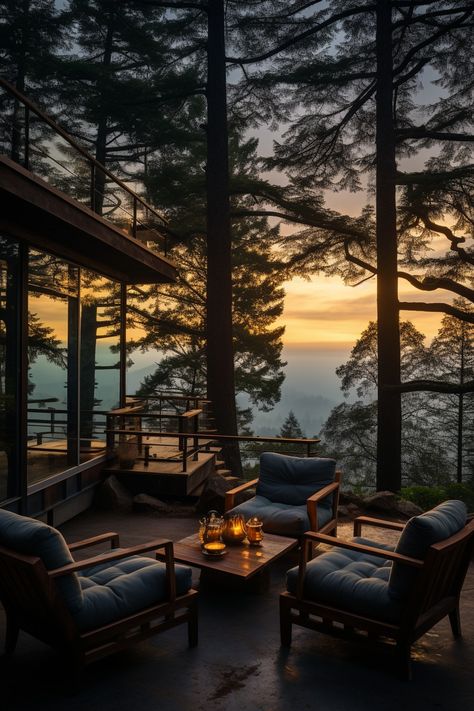 House In Mountains Aesthetic, House Next To Forest, Cozy Cabin In The Mountains, Pacific Northwest Beach House, Tennessee Mountain Home, Pacific Northwest Aesthetic Home, House In The Mountains Aesthetic, Mountain Home Aesthetic, Luxury Cabin Homes