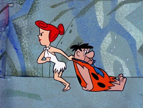 Wilma And Betty, Fred Flintstone Costume, Fred And Wilma Flintstone, Flintstone Cartoon, Car Hop, On A Bun, Wilma Flintstone, Fred Flintstone, Hanna Barbera Cartoons