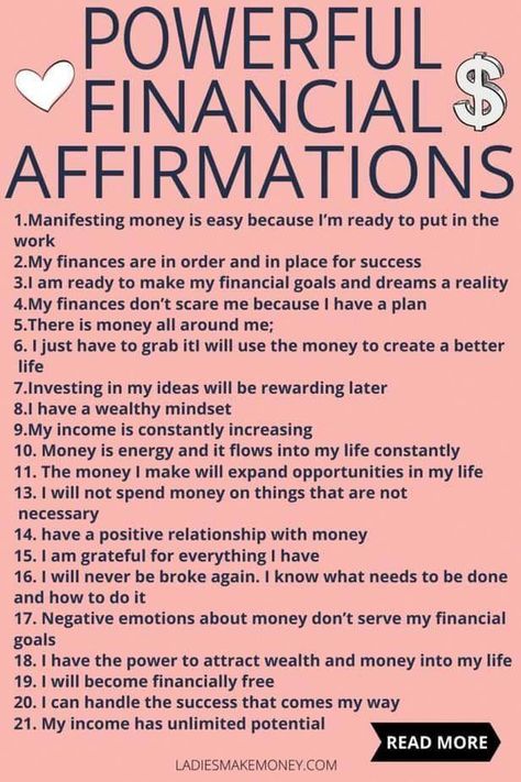 Financial Affirmations, Manifesting Wealth, Law Of Attraction Money, Wealth Affirmations, Abundance Affirmations, Manifesting Money, Attract Money, Positive Self Affirmations, Money Affirmations