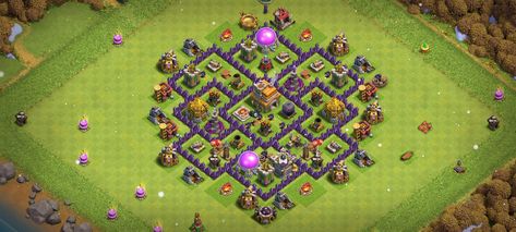 Clash of clans town hall 7 base Town Hall 9 Base, Clas Of Clan, Archer Queen, Clash Royale Wallpaper, Clan Castle, Trophy Base, Dragon Base, Clash Of Clans Hack, Best Army