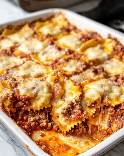 Indulge in a comforting dish with our Easy Cheesy Baked Ravioli! Perfectly baked pasta covered in gooey cheese. Quick, delicious, and family-friendly!

Tags: #BakedRavioli #EasyRecipes #CheesyGoodness #ComfortFood #FamilyDinner Cheesy Baked Ravioli, Cheese Ravioli Dinner Ideas, Ravioli Dinner Ideas, Pork Chop Casserole Recipes, Baked Ravioli Casserole, Baked Ravioli Recipe, Baked Ravioli, Ravioli Casserole, Ravioli Pasta