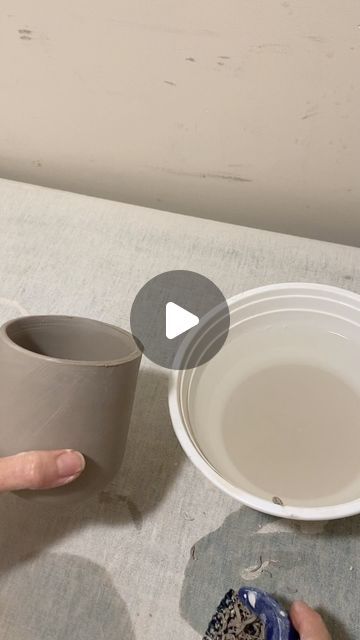 Shayne Berlin on Instagram: "For straighter rims on your hand-built mugs, give this technique a try. Make sure your mug is leather hard so you can scrape it against the table without distorting it!" Hand Built Mug, Clay Projects, Hand Built, The Table, Make Sure, Berlin, Mug, Ceramics, Canning