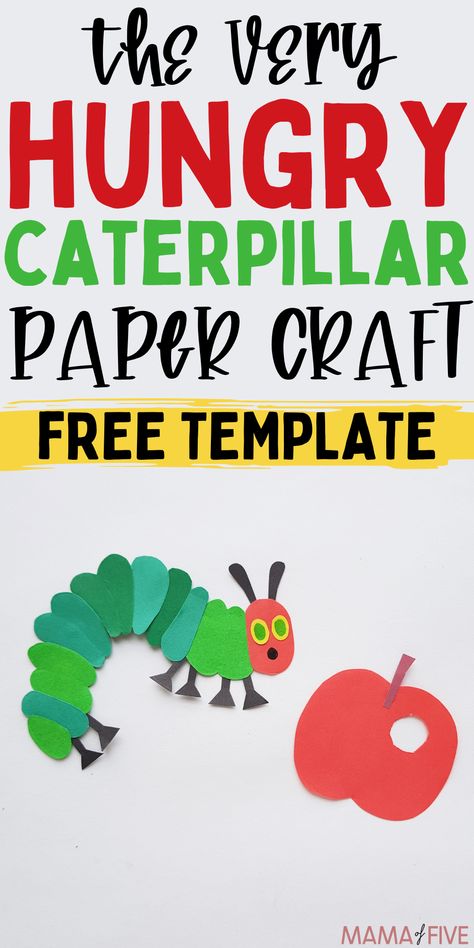 Fun paper plate craft. Preschool caterpillar craft. Book craft for kids! The Very Hungry Caterpillar Crafts, 3d Caterpillar Craft, Caterpillar Paper Craft, How To Make Caterpillar Craft, Making A Caterpillar Craft, Caterpillar To Butterfly Craft, Caterpillar Crafts, Caterpillar Pictures, Caterpillar Preschool