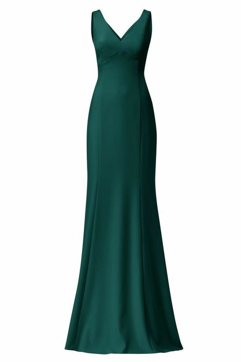 Dark Green Dress Formal, Green Dresses Long, Green Dress Formal, Book Dress, Rose Bridesmaid Dresses, Dark Green Dress, Bridesmaid Gowns, Emerald Green Dresses, Crepe Gown