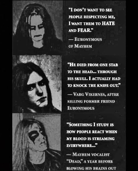 Mayhem Dead, Dead Mayhem, Metal Humor, Lords Of Chaos, Mayhem Black Metal, Mayhem Band, Metal Meme, Chaos Lord, Black Metal Art