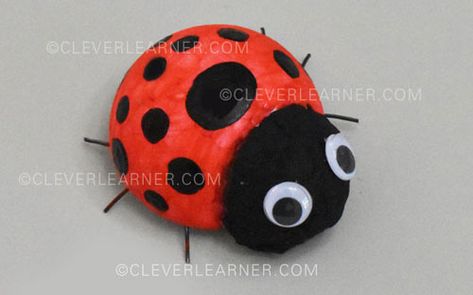 How to make a ladybird craft art for children Ladybird Craft, Ladybug Craft, Black Ladybug, Art For Children, Corrugated Card, Ladybug Crafts, Corrugated Paper, Drawing Games, Paper Glue