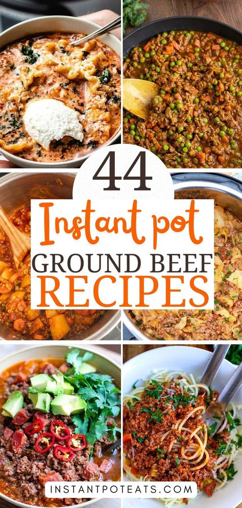 Explore 44 Instant Pot ground beef recipes for quick and delicious meals. These beef recipes are perfect for busy weeknights and offer a variety of flavors. Instant Pot Ground Beef Recipes, Ground Beef Stew Recipes, Beefaroni Recipe, Instant Pot Ground Beef, Quick Ground Beef Recipes, Traditional Beef Stew, Ground Beef Stews, Recipes Using Ground Beef, Beef Recipe Instant Pot