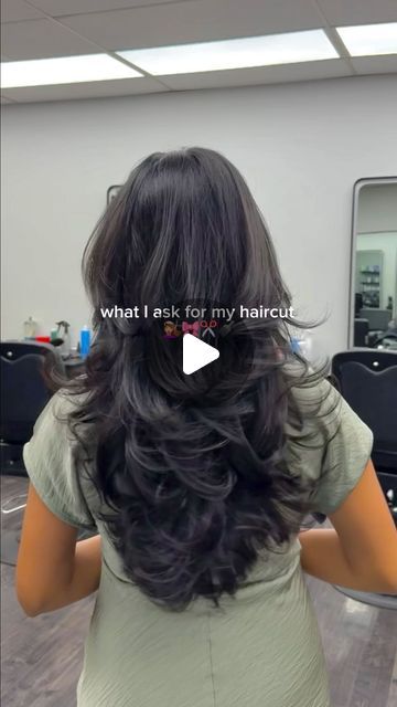 Volumous Layered Hair, Face Framing Layers Long Hair Ponytail, Haircut For Round Face Long Hair, Layer Haircut For Long Hair Round Face, Haircut With Bangs For Round Faces, Best Haircut For Round Face Long, Long Face Framing Layers With Bangs, High Layered Haircut, Brunette Layered Hair Medium