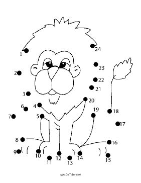 The lion with the shaggy mane and fluffy tail smiles sleepily in this printable dot to dot puzzle. It is great for safari parties or for people who like lions. Free to download and print Build A Lion Printable, Pokemon Dot To Dot Free Printable, Until The Lion Learns To Write, Dot To Dot Printables For Kids Free 1-10, Lion Games, Dot To Dot Puzzles, Dot To Dot Printables, Dot Worksheets, Connect The Dots