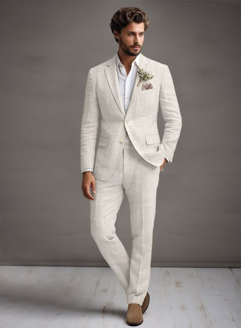 StudioSuits- Italian Meadow Linen Suit Wedding Suits Men Colourful, Summer Wedding Groom Attire, Groom Suit Summer, Linen Wedding Suit, Suit For Men Wedding, Linen Suits For Men, Beach Wedding Suits, Jordan Wedding, Summer Wedding Suits