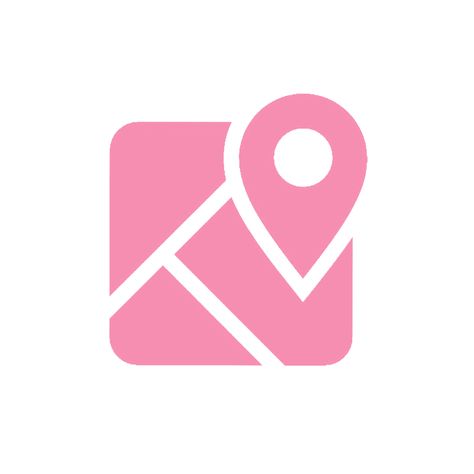 White And Pink Icons, Maps Icon, Samsung Pink, Map Icon, Ipad Air Wallpaper, App Store Icon, Mobile App Icon, Icons Pink, Apps Icon