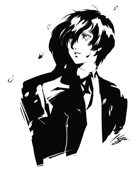 Sketch of Makoto Yuki by Shigenori Soejima Shigenori Soejima, Persona Game, Minato Arisato, Makoto Yuki, Persona 3 Portable, Phantom Thieves, Velvet Room, Shin Megami Tensei Persona, Persona Series