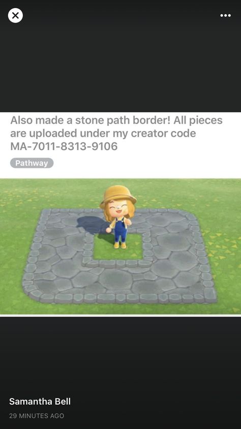 Path Edge Animal Crossing, Stone Path Edges Acnh, Acnh Stone Edge, Animal Crossing Path Edges, Acnh Path Edge, Acnh Path Edge Design, Path Border, Acnh Halloween, Acnh Path