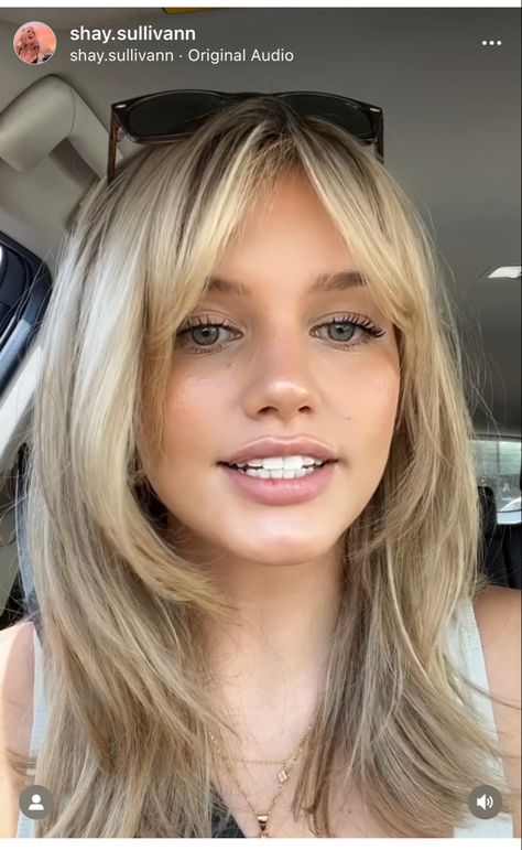 Middle Parting Bangs, Long Bangs Center Part, Long Fringe Middle Parting, Middle Fringe Hairstyles, Middle Part Fringe Bangs, Long Parted Bangs, Bangs Middle Hair, Sydney Sweeney Hair Bangs, Middle Length Haircut With Bangs