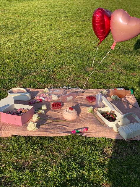 Anniversary Picnic, Pink Picnic, Picnic Pictures, Outing Ideas, 1 Year Anniversary, First Anniversary, Love Languages, Birthday Ideas, Wedding Anniversary