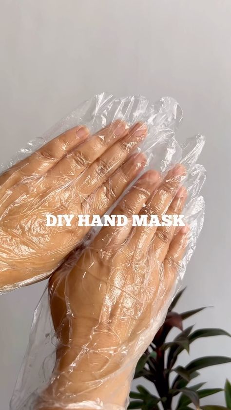 DIY HAND MASK for soft and hydrated hands 🥰 ( Hand Mask, hand care , hand care routine ) | Instagram Diy Hand Mask, Skincare Organiser, Hands Care, Hand Care Routine, Hand Mask, Care Aesthetic, Instagram Diy, Hand Care, Sheet Mask