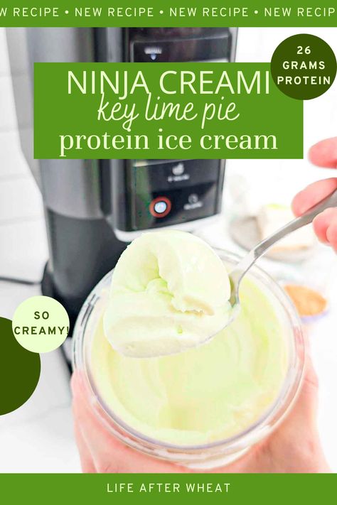 Ninja Creamy Healthy Recipes, Protein Creami Ninja Recipe Easy, Ninja Cream Recipe, Healthy Ninja Creami Recipe, Ninja Ice Cream Recipes Healthy, Ninja Creami Recipes Protein, Ninja Creami Healthy Recipes, Creami Ninja Recipe, Sadie Dresses