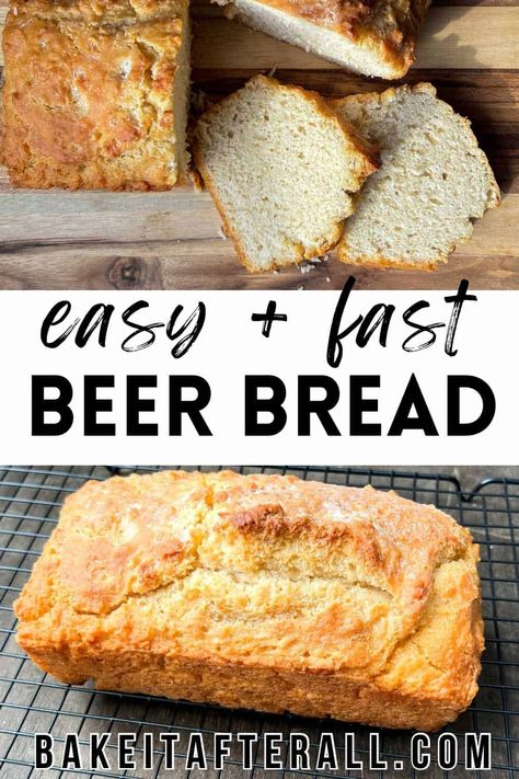 Beer Bread Beer Bread Recipe Self Rising Flour, Beer Bread In Bread Machine, Beer Bread With Self Rising Flour, Beer Bread Recipe 3 Ingredients, Bread Recipe Self Rising Flour, Easy Beer Bread, Bread No Yeast, Naan Bread Pizza, Fast Bread