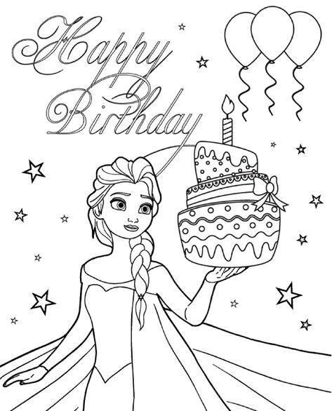 Printable Birthday Card Coloring Pages. Are you looking for happy birthday coloring pages? Find and save images about lovely birthday greeting coloring pages here.| 101 Activity Coloring Birthday Cards, Elsa Coloring, Mom Coloring Pages, Animal Mandala, Elsa Coloring Pages, Printable Princess, Happy Birthday Coloring Pages, Frozen Coloring Pages, Sketch Template