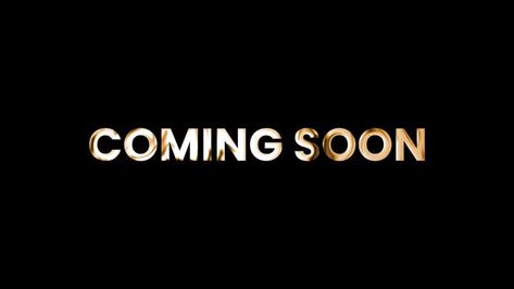 Coming Soon cinematic announcement golden text animation on black background. Promote advertising concept. Title Animation, Text Animation, Free Stock Video, Stock Video, Black Background, Stock Footage, Black Backgrounds, Coming Soon, Promotion