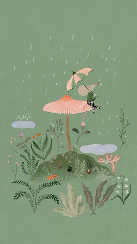 Rainy day in October 🌧️ #illustration #handpainted #handmadeanimation #autumnanimation #characterdesign | Instagram Spring Rain Illustration, Rainy Day Illustration, October Illustration, Rainy Day Drawing, Rain Illustration, Animation Inspiration, Summer Illustration, Spring Rain, Fantasy Book