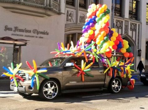 Car Decorating Ideas For Parade, Car Parade Decorations Ideas, Pride Parade Float, 44th Anniversary, Pride 2023, Brazilian Carnival, Place Making, Flower Truck, Parade Float