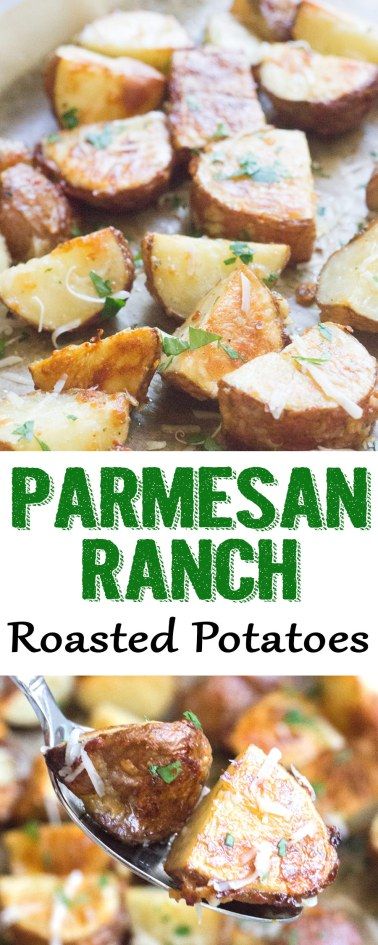 Ranch Roasted Potatoes, Potatoes Parmesan, Parmesan Ranch, Potato Side Dishes Easy, Potato Side Dish, Parmesan Roasted Potatoes, Potatoes Roasted, Ranch Potatoes, Potato Sides