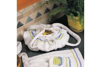 Sugar 'n Cream - Pie or Casserole Carrier in Solids (downloadable PDF) Casserole Carrier Pattern, Knitted Baskets, Casserole Carriers, Apron Pattern Free, Carrier Pattern, Loop Knitting, Casserole Carrier, Knit Dishcloth, Crochet Kitchen