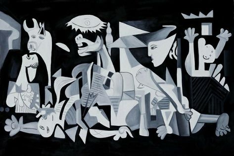 Guernica, 1937 Picasso Cubism, Picasso Drawing, Pablo Picasso Paintings, European Modern, Most Famous Paintings, Picasso Paintings, Paintings Famous, Hand Painting Art, Pictures To Paint