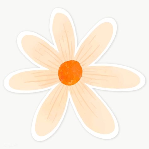 Orange Aesthetic Art, Stickers White Background, Sticker Transparent Png, Orange Stickers, Homemade Stickers, Stickers Png, Sticker Transparent, Floral Doodle, Cute Laptop Stickers