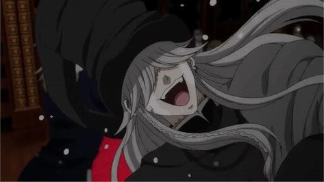 Undertaker's laugh Undertaker Gif, Black Butler Undertaker, Black Butler Characters, Black Butler 3, Sebastian Michaelis, Long Gray Hair, Black Butler Anime, Black Butler Kuroshitsuji, Butler Anime