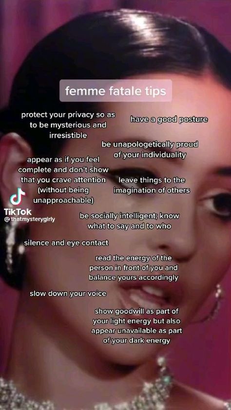 Feminine Energy Aesthetic, Social Life Hacks, Girl Advice, Baddie Tips, Art Of Seduction, Dark Energy, Self Confidence Tips, Teen Life Hacks, Get My Life Together